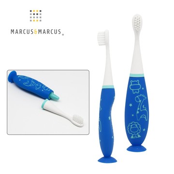 【MARCUS&MARCUS】可替換式幼兒學習牙刷(藍)