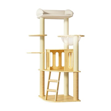 毛皇上 貓跳台 ZM12 原木M  原木色  1個