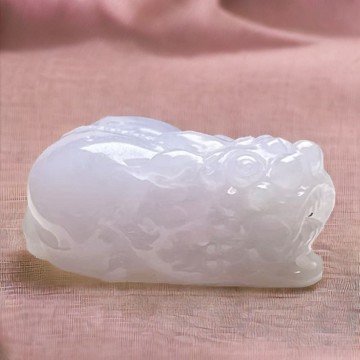 【招財神獸】冰種紫羅蘭翡翠貔貅 | 天然緬甸玉翡翠A貨 | 送禮