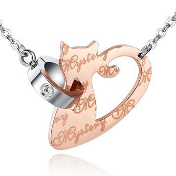 項鍊．神秘的貓．白鋼．可戴著洗澡．新年禮物