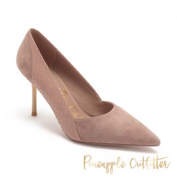 Pineapple Outfitter-PARVIN 編織盛宴拼出氣質高跟鞋-絨粉色