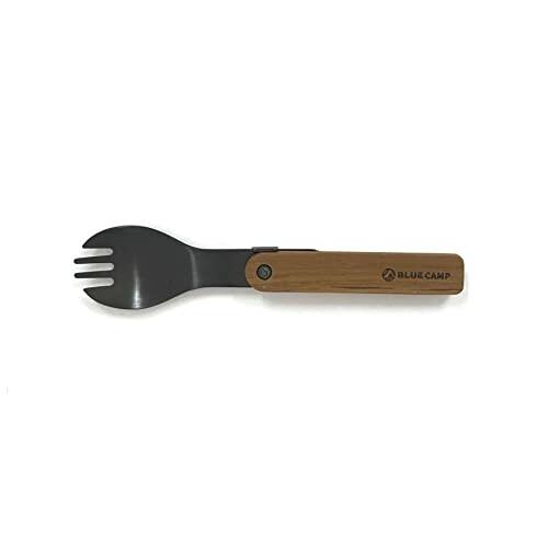 BLUE CAMP 折りたたみ スポーク BLACK ブラック FOLDING SPORK ステンレス製 先割れスプーン