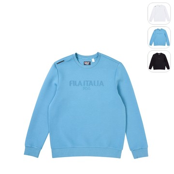 【FILA】中性 長袖圓領T恤-藍色 1TEY-5852-BU