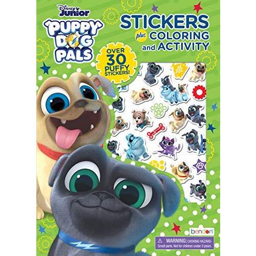 Disney Puppy Dog Pals Bingo and Rolly 32-Page Coloring and Activity Book wi