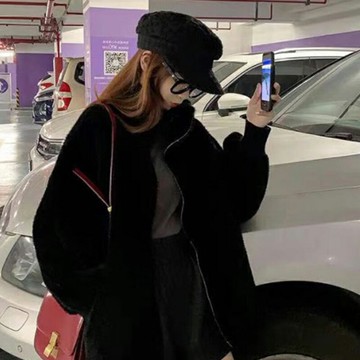 大碼高領粉色很仙的衛衣女慵懶風寬松韓版2020新款春秋薄款ins潮