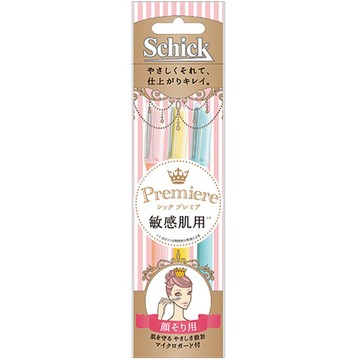 【Schick舒適牌】臉部修容刀 敏感肌用 3入裝