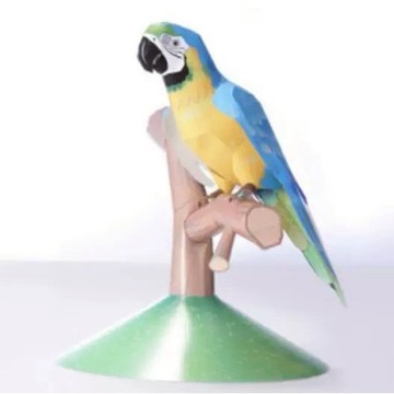 【🌸免運｜當日出貨✈️隔日到🌸】紙紮寵物 黃腹藍琉璃金剛鸚鵡（化給親人與寵物皆可用）寵物金紙 紙紮鳥 紙紮屋 元寶 庫錢