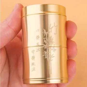 牙籤盒 純銅牙簽筒創意高檔家用牙簽盒便攜式臥室餐廳客廳防塵耐摔牙簽罐 KRHP