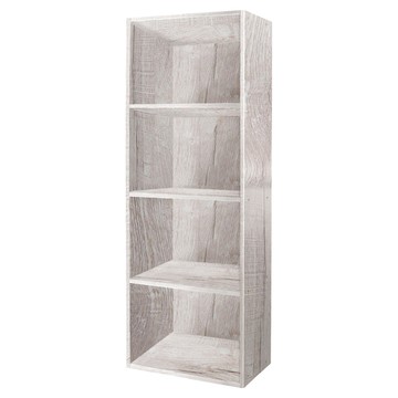 USEFUL DESIGN 悠室屋 木紋空櫃 灰橡色 學生書櫃 辦公室收納置物櫃  4層  42 x 30 x 118cm