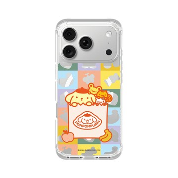 iPhone 18 Pro ClearX (MagSafe 兼容) 晶透白 - 三麗鷗-布丁狗30週年 PomPomPurin (30th Anniversary) - 裝進購物袋