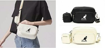 ~雪黛屋~KANGOL 肩背包小容量進口防水帆布大齒耐用拉鍊附零錢包L6225171601