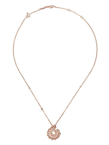 Chopard - 18kt rose gold Precious Lace Vague diamond necklace - women - Diamond/18kt Rose Gold - One Size - Pink
