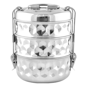 danica STUDIO Heirloom 3層不鏽鋼便當盒 201不鏽鋼 印度製造  錘紋  1個