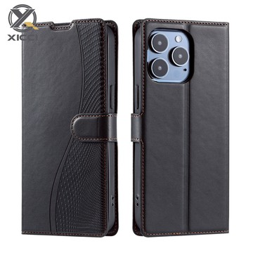 XICCI 適用於 IPhone 16/16 Plus/16 Pro/16 ProMax 手機保護套帶信用卡支架磁性拼接