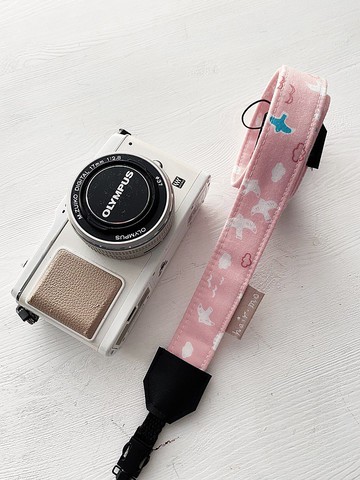 hairmo粉紅飛鳥相機背帶/手腕帶(雙/單孔)