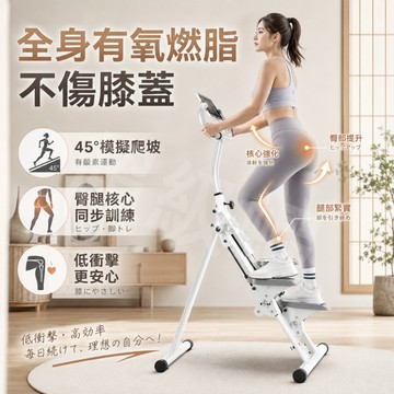 買一送一【多功能爬樓機】保固五年+免費試用 折疊爬樓機 健身踏步機 低噪順滑 有氧燃脂 腿臀訓練踏步機 居家健身首選