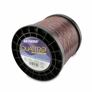 Hi-Seas Quattro Monofilament Line 50 lb  22.6 kg Test.028 in  0.70 mm Dia 4-Color Camo 5000 yd  4572 m