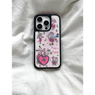 后勤高端&小眾歡樂皮杰豬新款個性適用于iphone16 pro max手機殼蘋果15/14/13/12亞克力黑邊防摔全包創意簡約