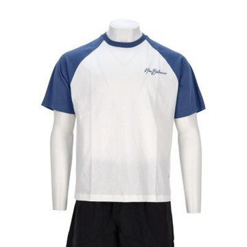 New Balance 男款 白藍色 美規 撞色 Logo T恤 運動 休閒 短袖 MT61B23KAA4