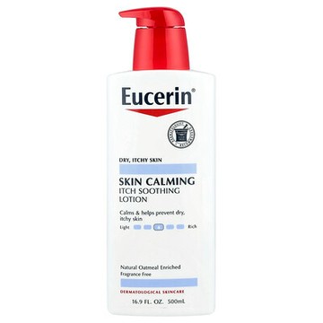 Eucerin, 皮膚舒緩乳液，無香，16.9 液量盎司（500 毫升）