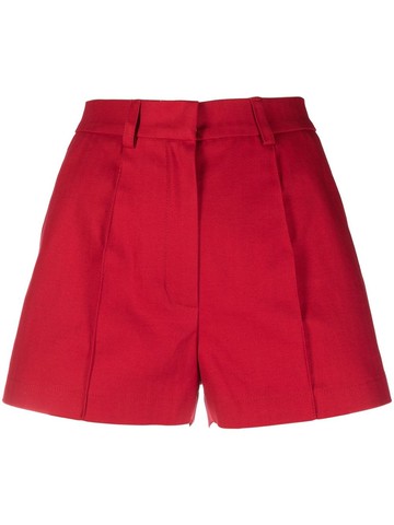 RXQUETTE - high-waisted cotton shorts - women - Cotton - 38 - Red