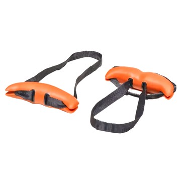 Lexports Fitness 勵動風潮 重量訓練牛角把手 75%TPE+25%尼龍織帶  13 x 27cm  橘色  1組