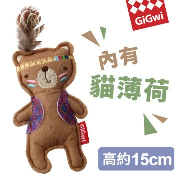 GiGwi 就是愛貓草-印地安羽毛小熊