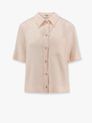 Jacquard silk shirt with ff chess motif - FENDI - gender_Woman