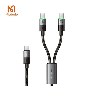 MCDODO麥多多麥 滿分系列PD 100W 一分二數據線 一分二充電線 雙Type C充電線 蘋果快充 台灣公司貨
