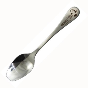 小禮堂 史努比 不鏽鋼平口湯匙 18.3cm (墨鏡款)