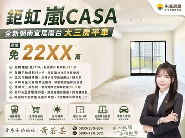 鉅虹嵐CASA｜全新未住｜大三房+平車好棒棒｜台中市北屯區南興路