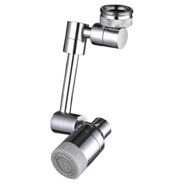 Kyhome 1800°旋轉水龍頭延伸器/萬向水龍頭轉接頭/節水器 銀色  1個