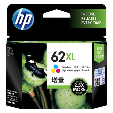 HP 62XL 原廠彩色墨水匣(C2P07AA) for Envy 5640/7640/5540/OJ5740/O