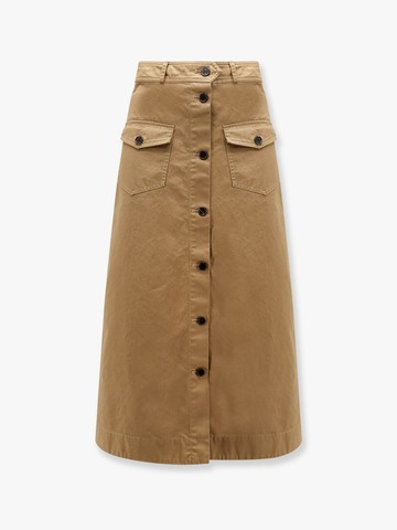 Serge cotton midi skirt - SAINT LAURENT - gender_Woman