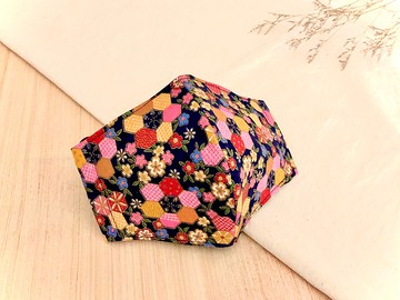 【SGS安心檢驗】手作布花系列 - 日系布口罩 ( 昭和格紋款 )