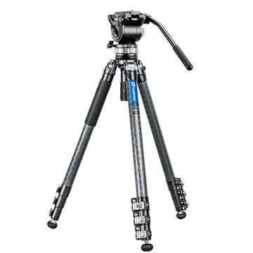 Leofoto LVM324C+BV15扳扣碳纖維4節三腳架含油壓雲台