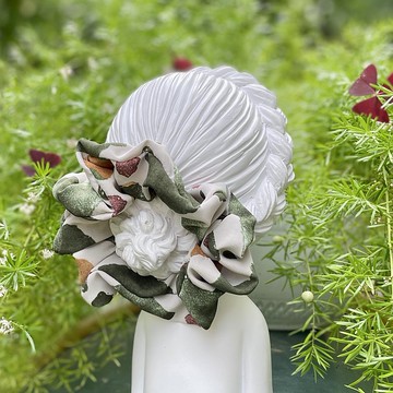 布藝大腸圈 / 綠意金屬色雪紡大腸髮圈 髮圈 髮束 髮繩 髮飾