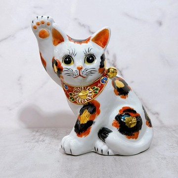 【金彩福貓】日本九谷燒招財貓 | 金三毛 5.5號