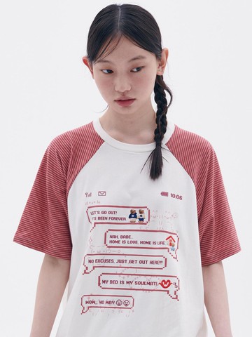 I LOVE HOME Raglan T-Shirts (AS1219) [Ivory]
