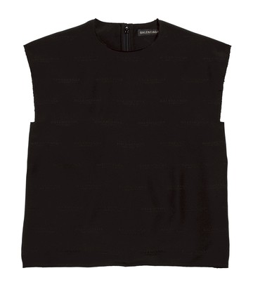 Balenciaga Silk Jacquard License Top