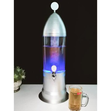 青島扎啤酒炮桶帶龍頭打酒分酒器夜場酒吧專用發光酒柱銀色倒酒器