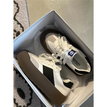 白敬亭同款蓬蓬鞋女2025春秋新款韓國圓頭厚底德訓鞋拼色百搭板鞋