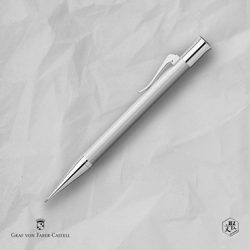 【Graf von Faber-Castell】 繩紋飾 自動鉛筆-鍍銠金屬(原廠正貨)