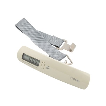 DRETEC 日本新攜帶式行李秤-50kg-米白色 (LS-107BE)