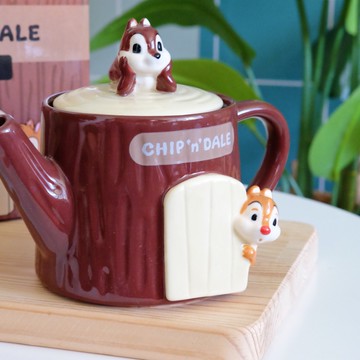 《迪士尼Disney》🇯🇵日本商品 奇奇蒂蒂陶瓷茶壺 Chip 'n' Dale 花栗鼠雙胞胎