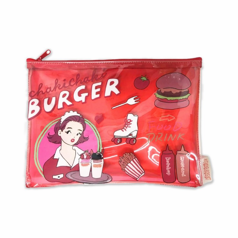 イラストレーターチヤキさんコラボ バーガー フラットポーチ フェリシモ Felissimo 通販 Lineポイント最大10 0 Get Lineショッピング