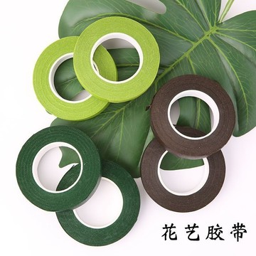 【臺灣出貨】花束園藝皺紋紙手工絲網花絲襪花玫瑰花材料制作綠膠帶花藝紙膠布