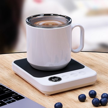 加熱保溫杯墊 溫物社 大發熱面板速熱杯墊 九檔調溫數顯恆溫杯墊 不挑杯暖杯墊 咖啡牛奶加熱杯墊 智能定時防燙杯墊