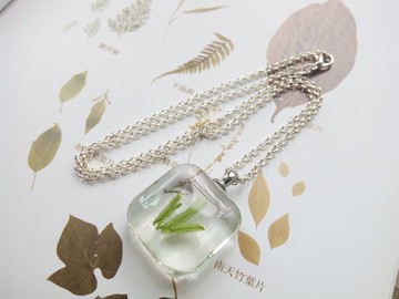 Annys workshop手作押花飾品, 押花項鍊, 仙人掌