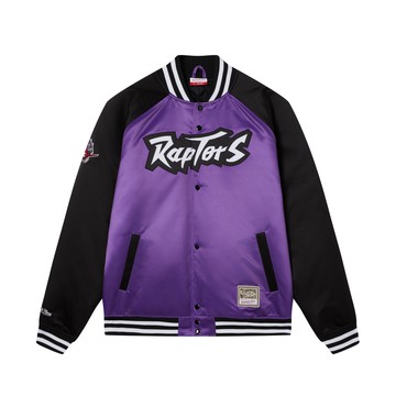 M&N NBA HEAVYWEIGHT SATIN 復古隊徽 棒球外套 暴龍隊